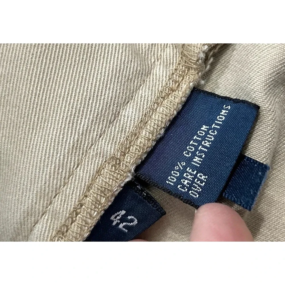 Mens Ralph Lauren Polo 67‎ Cargo Shorts Beige Cotton Casual Twill Sz 42 10